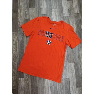 Houston Texas Astros Bright Orange and Blue Size Small Baseball Shirt